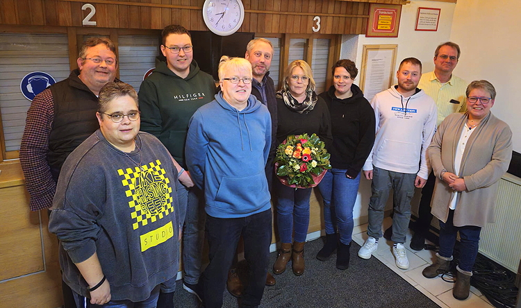 Vorstandswahlen 2025: (vlnr) Stefan Holthaus, Tanja Schröer, Jens Wittkamp, Horst Peterjohann, Hans-Dieter Kötter, Tanja Kötter, Anne-Marie Brinkmeier, Dominik Kötter, André Leise, Claudia Winter